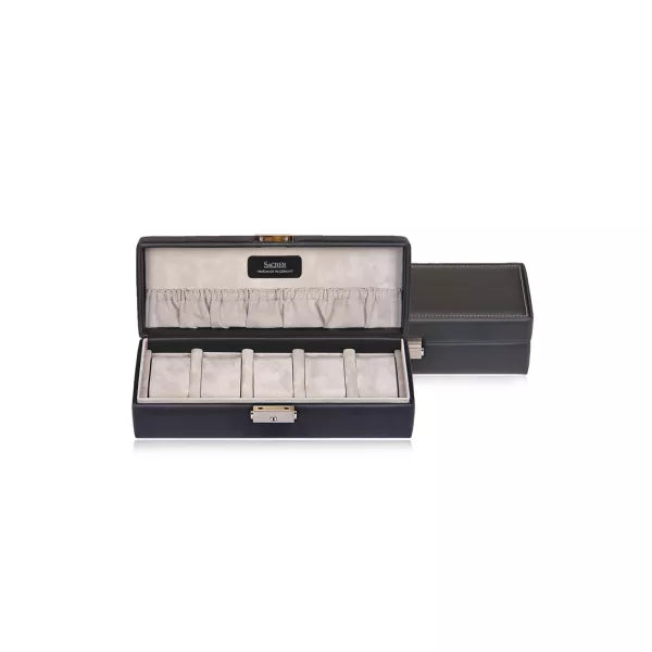 Boite a Montre Tamigi 5 Montres Noir Gris