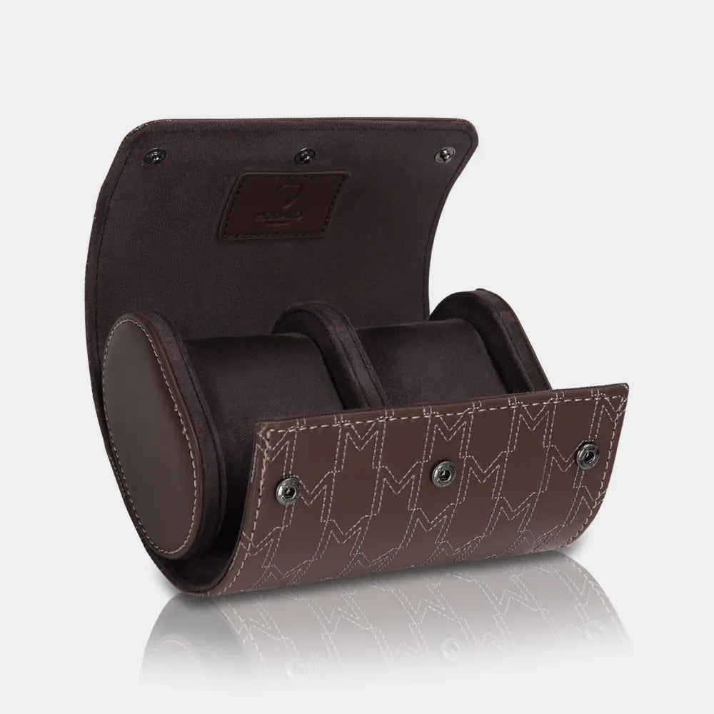 Watch Case - OPTIMUS 2 Watches Brown/White-1-Le Remontoir