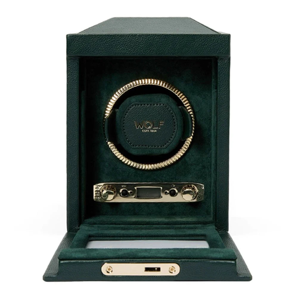 British Racing Green Single Watch Winder-3-Le Remontoir