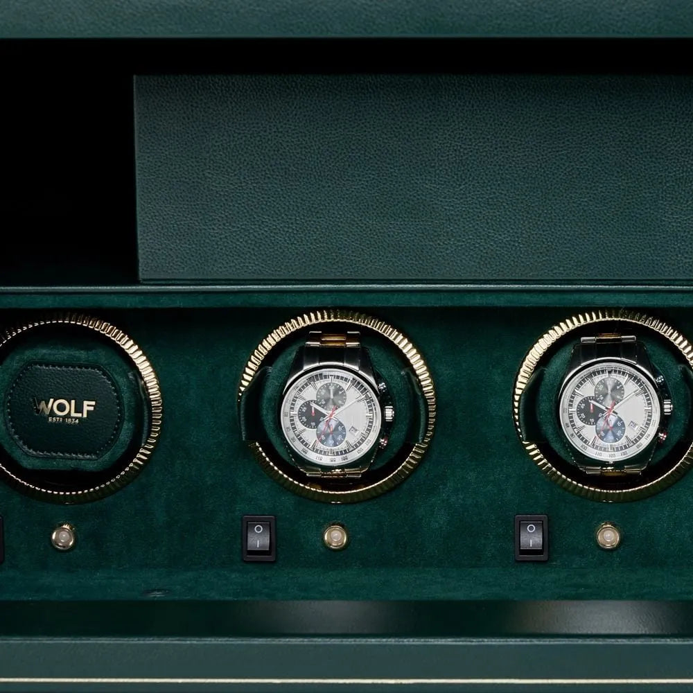 Watch Winder Safe - Wolf1834 The Den 4 Green